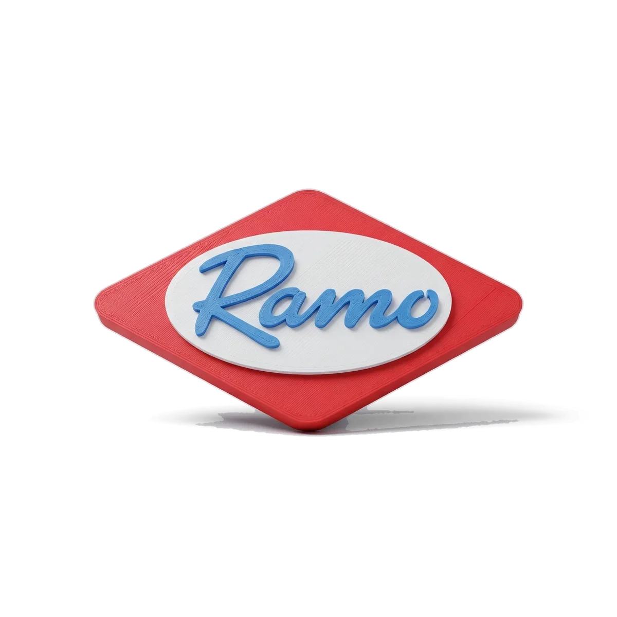 Imán con el logo de Ramo, impreso en 3D